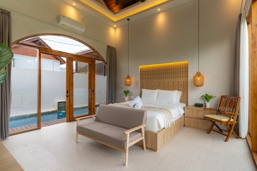 Modern 2BR Ubud Open Living Villa | Pool & Bathtub