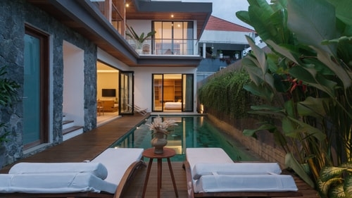 Canggu Luxe 4BR Villa | Pool, Gym & Paddy View