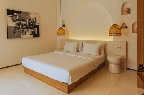 1BR Mediterranean Central Canggu Stay | Sleek Pool