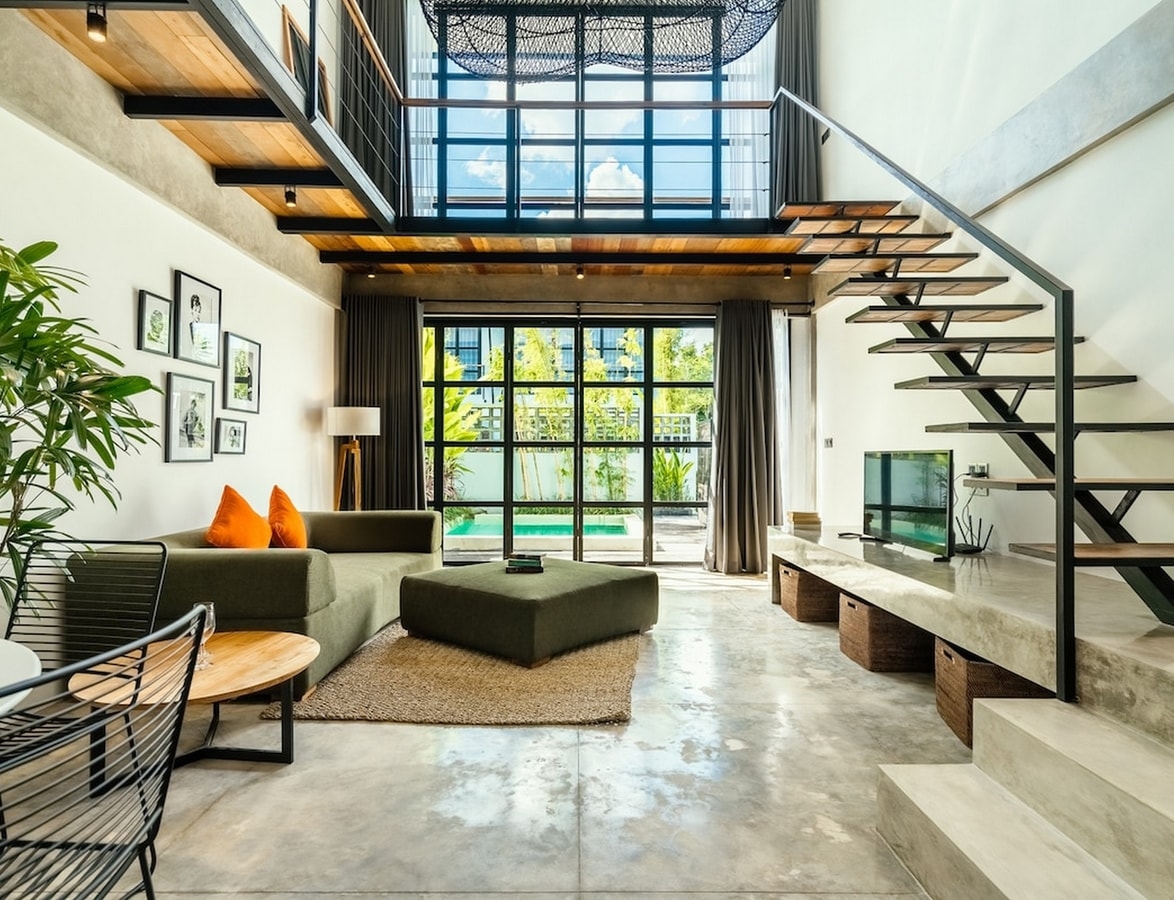 Canggu 1BR Modern Loft – Near Cafés, Pool & BBQ