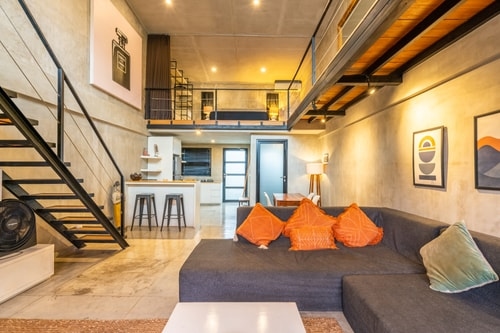 1BR Central Canggu Modern Loft – Pool & BBQ Access