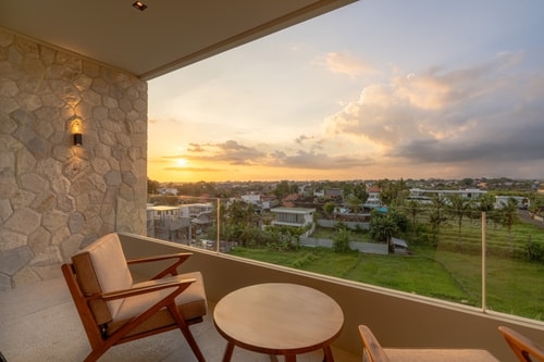 2BR Refined Canggu | Sunset Rice Fields & Pool