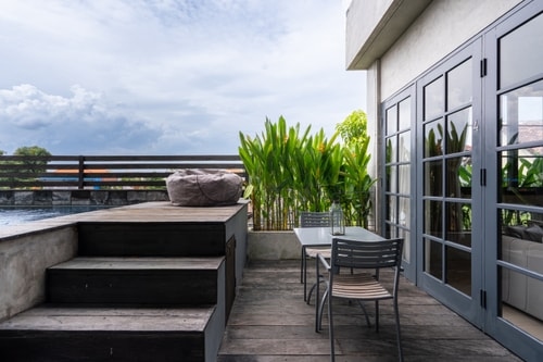 2BR Central Seminyak Suite | Pool with City View