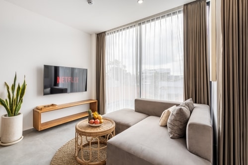 1BR Canggu Bliss | Pool & Ocean Rooftop Gym