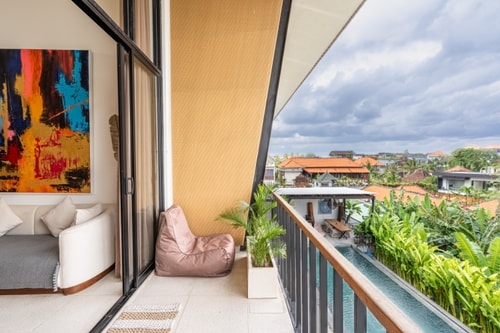 Modern 1BR Canggu Pool Loft | Walk to Beach