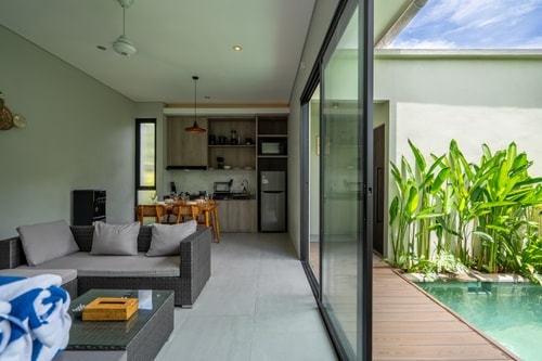 Modern 2BR Villa with Pool | 7 Mins to Beach