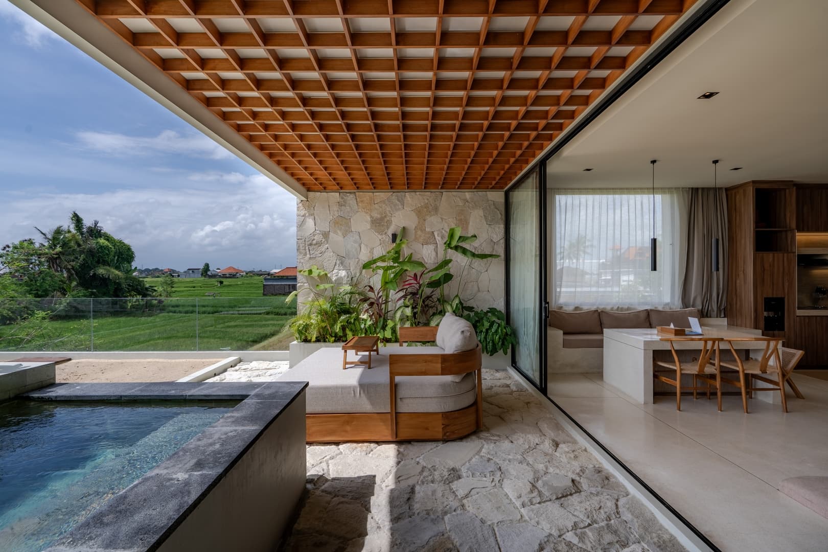 Luxe 1BR Canggu Studio | Rice Fields Pool Balcony