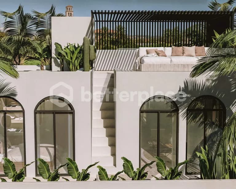 Claim Your Boho – Style Oasis: Kedungu 1-Bed Leasehold Villa with Rooftop Minutes from Pigstone Beach