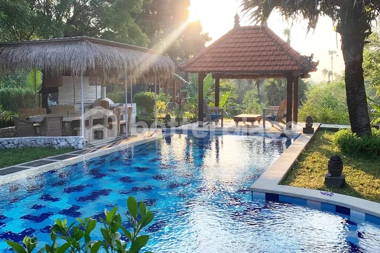 Idyllic 4 Villas & 4 Bungalows for Nature Isolation: A Retreat Center Freehold Property Close to Beach in Karangasem, Bali