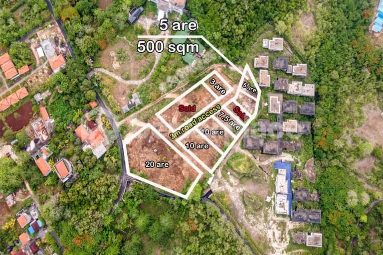 500 sqm Land of Prime Bali Real Estate – Breathtaking Ocean Views Near Savaya Beach