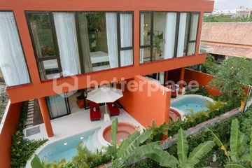 A Unique Duplex Design Blending Contemporary Style and Balinese Tradition in Canggu, Tumbak Bayuh