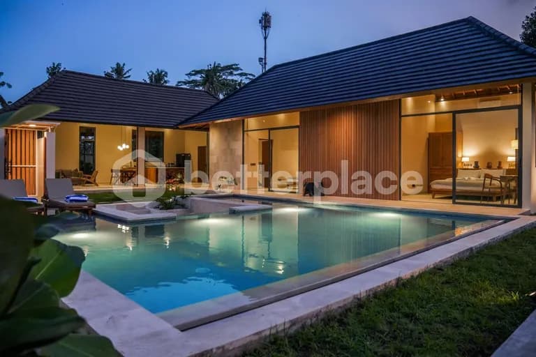 Tranquil Tropical Retreat: Fully Furnished 3-Bedroom Villa with Rice Field Views in Ubud, Bali – Ideal for Serene Living or Investment