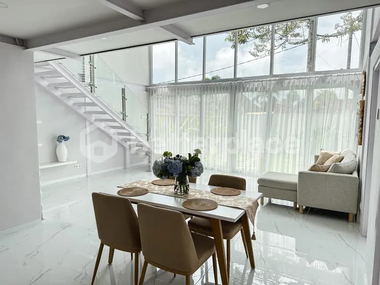 Modern and Bright Villa for Sale in Ubud (Lodtunduh) – A Dreamy White Haven with Spectacular Views