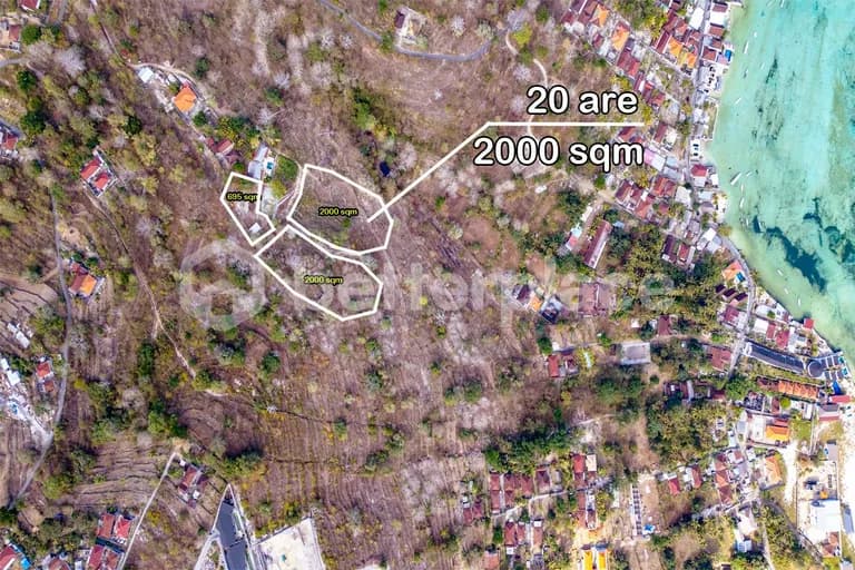 Bali’s Next Hotspot: Ocean View Freehold 2000 sqm Land Available in Nusa Ceningan for Your Vision