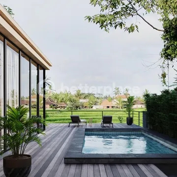 Ricefield View Modern Villa Off-Plan Sale Leasehold 2 Bedrooms in Centre of Ubud