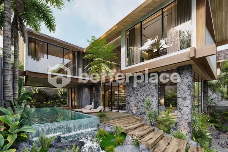 Luxurious Tropical Contemporary Family Villa in Peaceful Umalas 4 Bedrooms with Rice Field Views