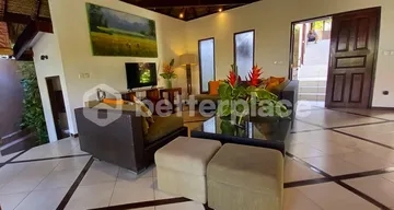 A Peaceful Yearly Rental Retreat in the Heart of Canggu – Spacious 3BR Villa with Open Pavilion, Natural Finishes, and Private Swimming Pool