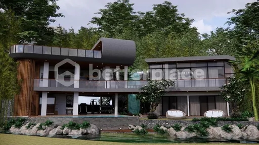 Semi-Futuristic Riverside Haven: Where Modern Elegance Meets Timeless Serenity In Tabanan