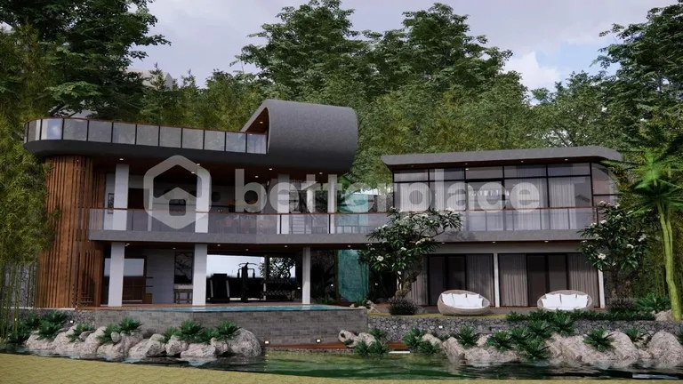 Semi-Futuristic Riverside Haven: Where Modern Elegance Meets Timeless Serenity In Tabanan