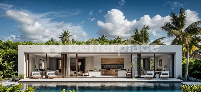 Elegant Tropical Contemporary Villa in Peaceful Pecatu 2 Bedrooms with Sunset Views