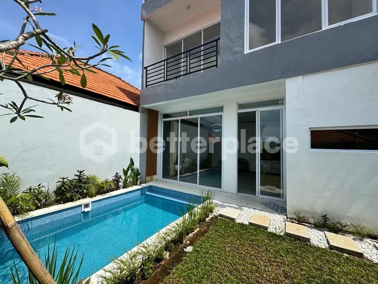 Elegant Ocean-View Villa for Yearly Rental in Bukit Benoa – Modern 2-Bedroom Residence with Rooftop Terrace and Sophisticated Minimalist Design Near Melasti Beach