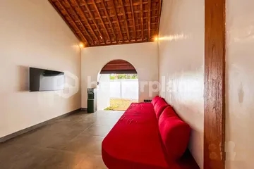 Yearly Rental 2-Bed Villa Offering Timeless Wooden Joglo Architecture, Open Living Concept, and Serene Tropical Ambience in South Bali