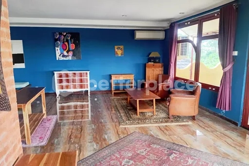 Experience Authentic Balinese Living in a Hand-Carved Wooden 1-Bed Apartment with Large Terrace in Saba