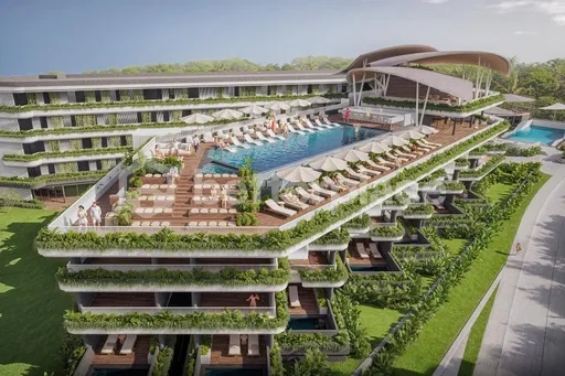Prestigious Investment 2-Bed Penthouse Suites in Nyanyi Bali with FlowRider Wave and Elegant Nature-Integrated Architecture