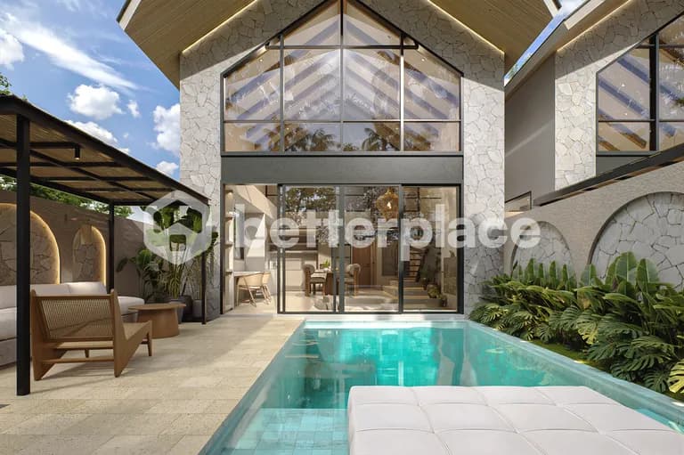 Contemporary Industrial Leasehold Villa in Ungasan – Two-Level Design with Private Pool
