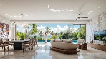 Elegant Tropical Contemporary Villa in Peaceful Pecatu 2 Bedrooms with Sunset Views