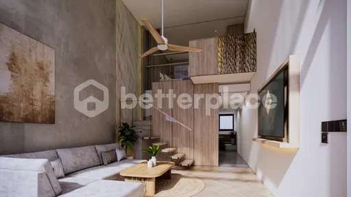 Exclusive Bali Living: Fully Furnished 1-Bed Loft Apartment in Canggu with Stunning Garden Views and Beach Access