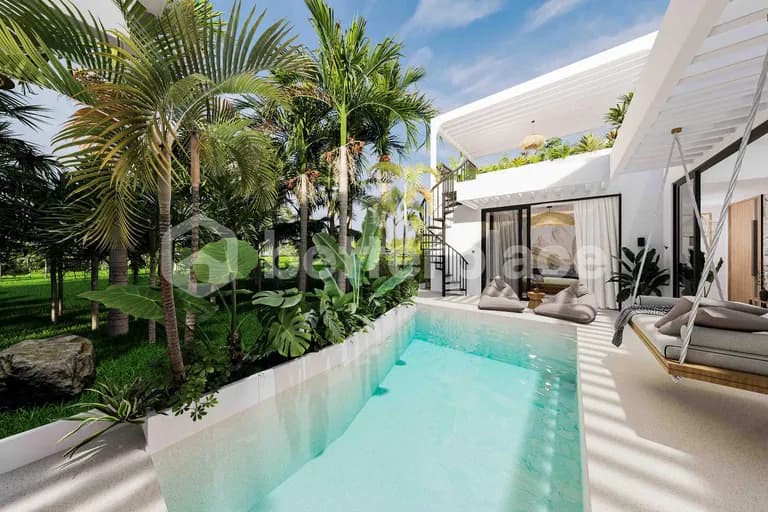 Tropical Elegance Meets Modern Comfort : Villa with Stunning Rice Field Views