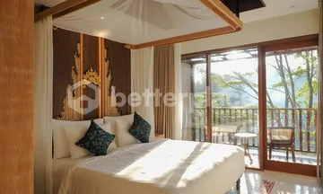Bali Villas Investment: 1-Bedroom Hillside Retreat with River Views and Spa Access