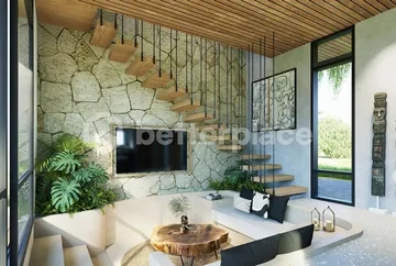 Seaside Serenity & Modern Comfort : Stylish Enclosed Living Villa with Tranquil Rice Field Views
