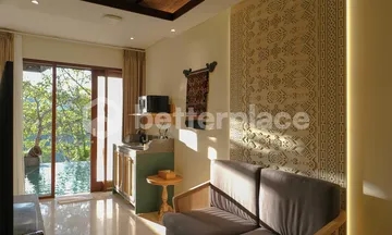 Bali Villas Investment: 1-Bedroom Hillside Retreat with River Views and Spa Access