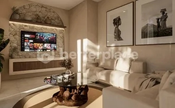 Modern Mediterranean-Style 3-Bedroom Villa in Ungasan with Rooftop Sea View