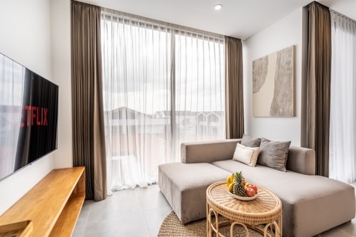 Beachside 1BR Canggu | Sauna, Pool & Rooftop Gym