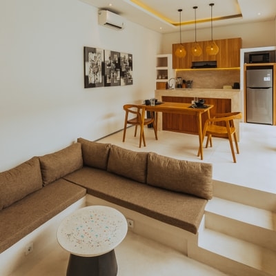 1BR Mediterranean Canggu | Bath, Pool & Near Gym
