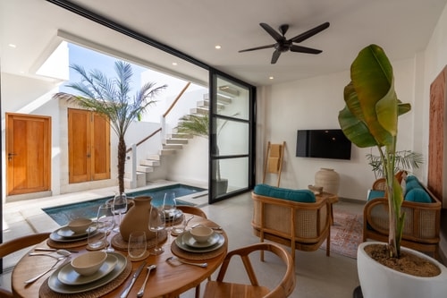 1BR Canggu Coastal Villa with Pool & Rooftop