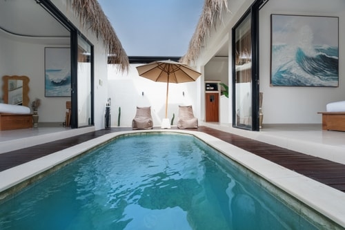 Designer 2BR Near Seminyak Beach | Pool & Bathtub
