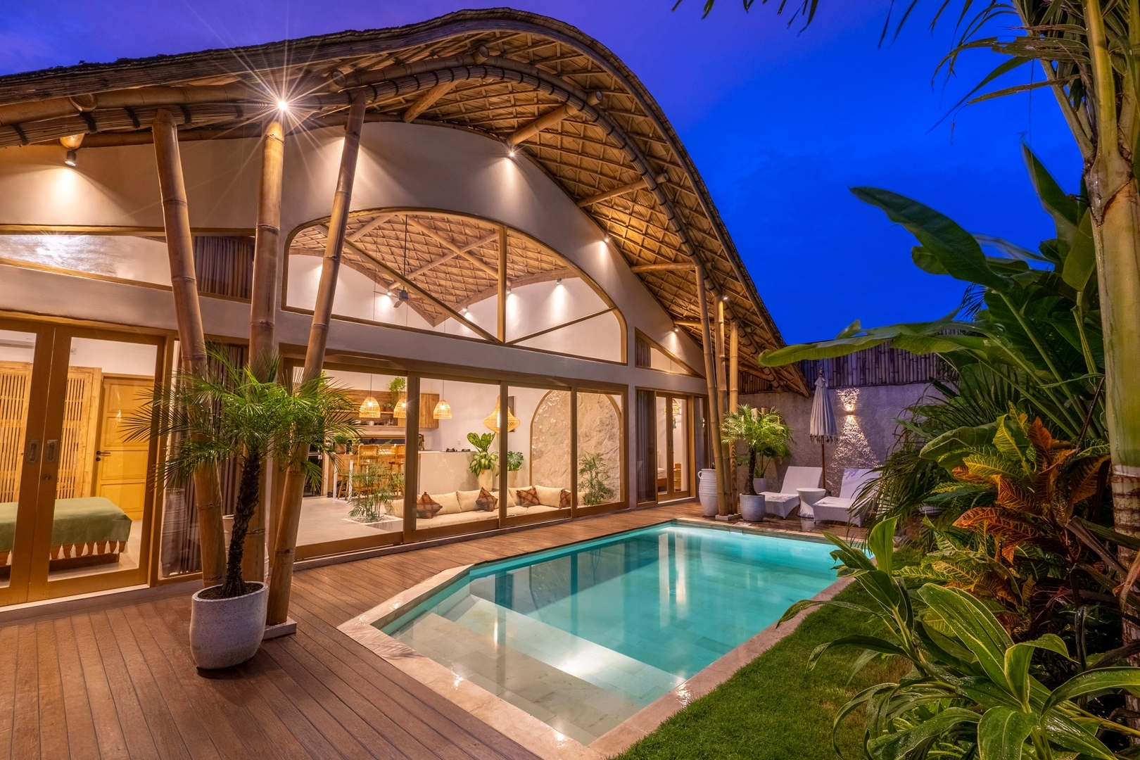 Central Canggu 2BR Tropical Bamboo Villa | Pool