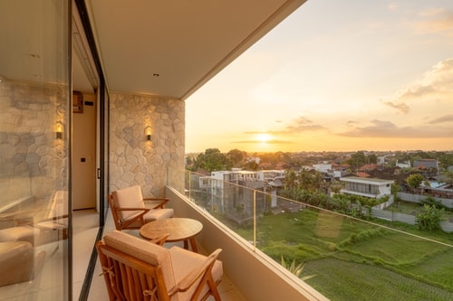 2BR Stunning Canggu | Rice Field Balcony & Pool